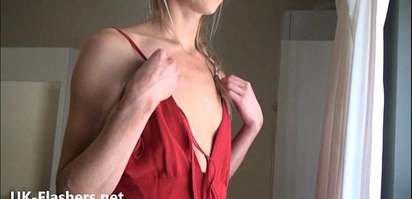  Sexy teen voyeur babe Sally masturbating in amateur spy cam footage with blonde